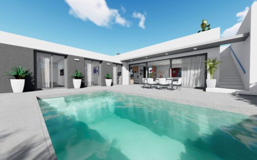 MODERN 3-BED VILLA WITH POOL & SOLARIUM ONLY 400m FROM BEACH