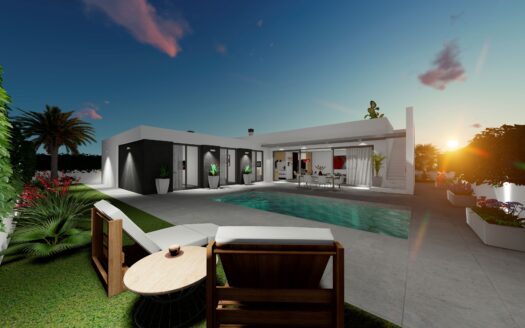 MODERN 3-BED VILLA WITH POOL & SOLARIUM ONLY 400m FROM BEACH