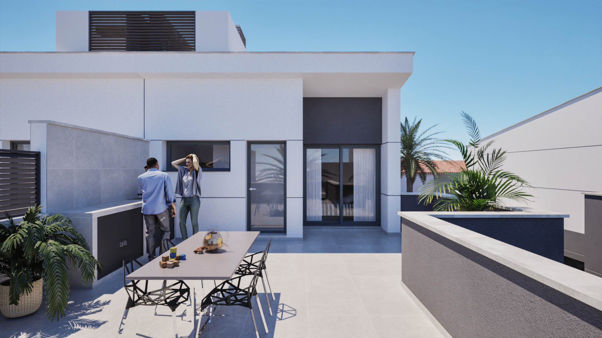 SOUTH-FACING 3-BED COASTAL VILLA 75m FROM BEACH